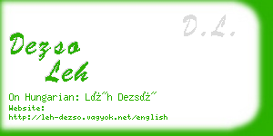 dezso leh business card